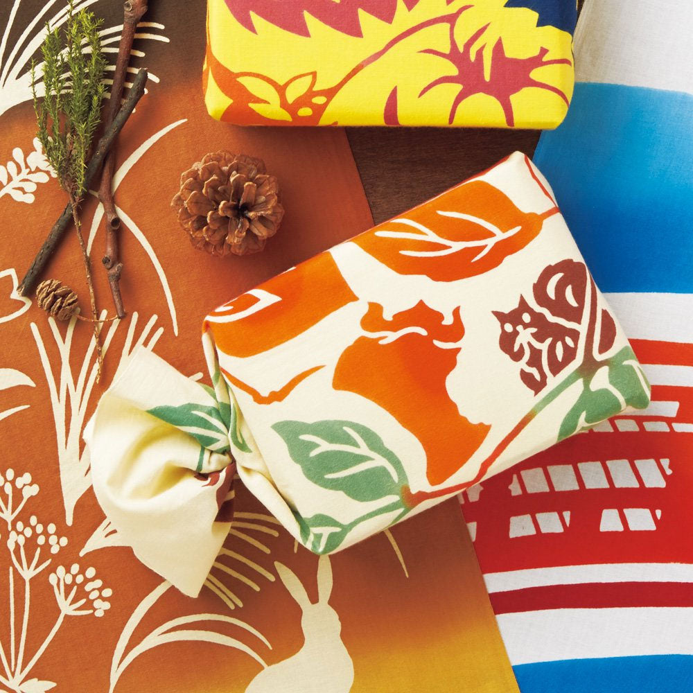 Tenugui Utility Cloth - Autumn Persimmons