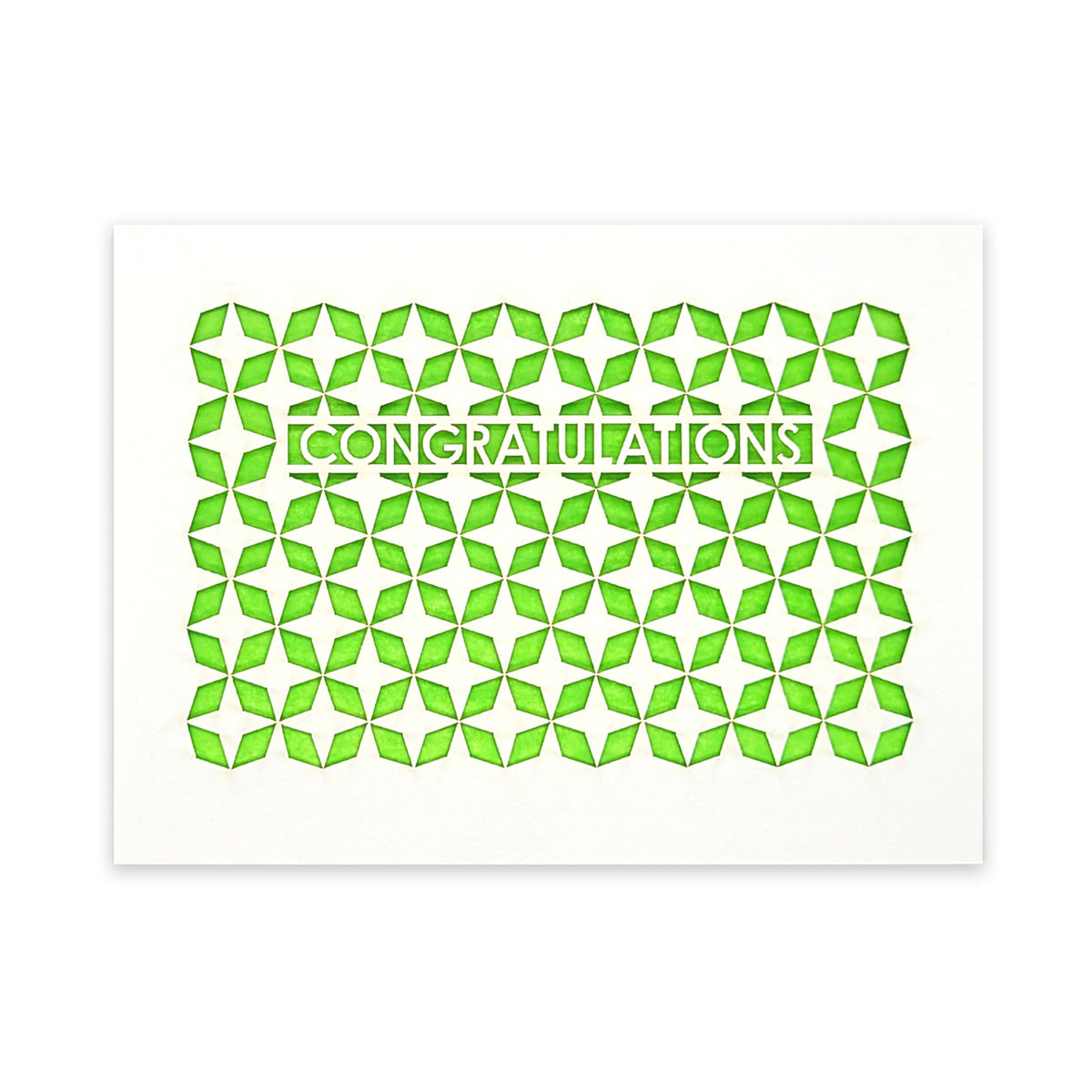 Congratulations Diamonds Laser Cut Card (Assorted Colors)
