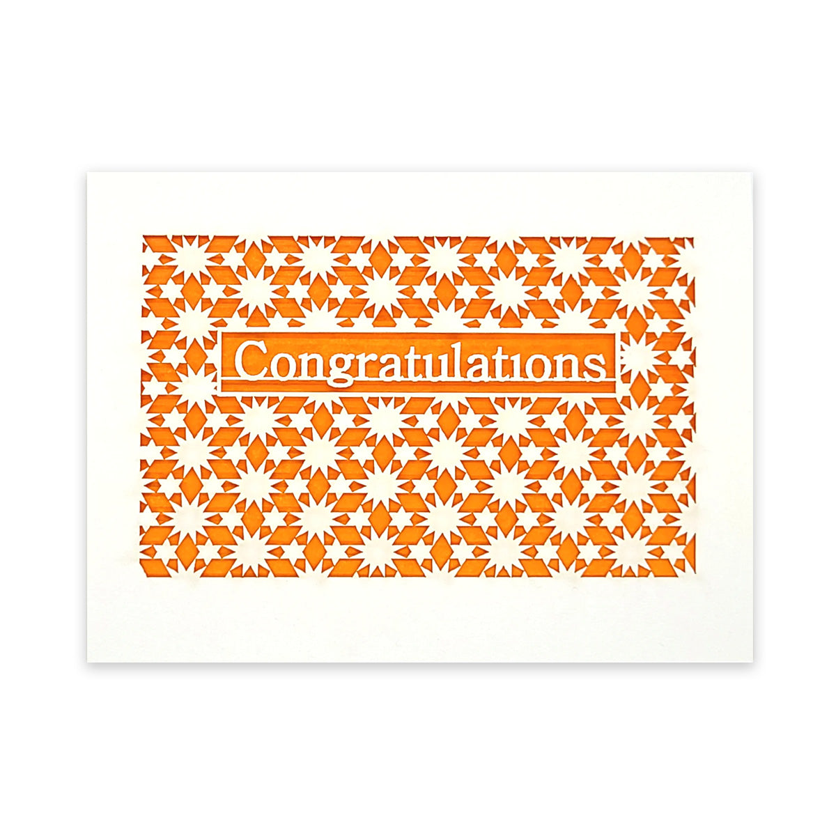 Congratulations Stars Laser Cut Card (Assorted Colors)