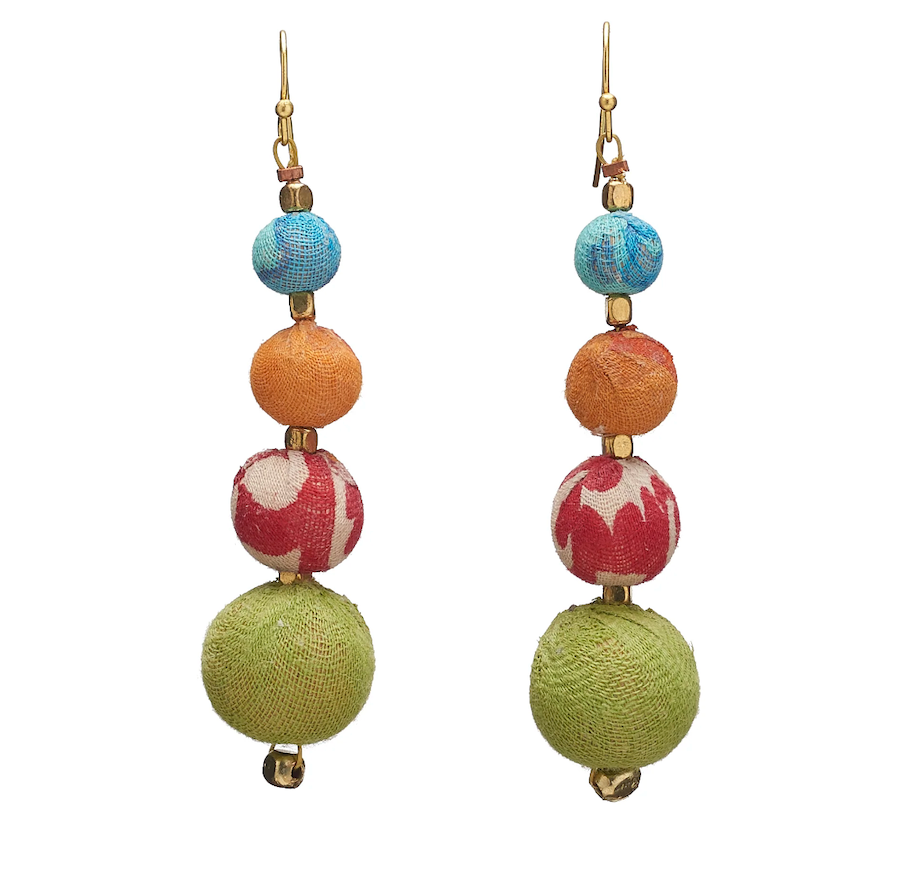 Graduated Kantha Earrings