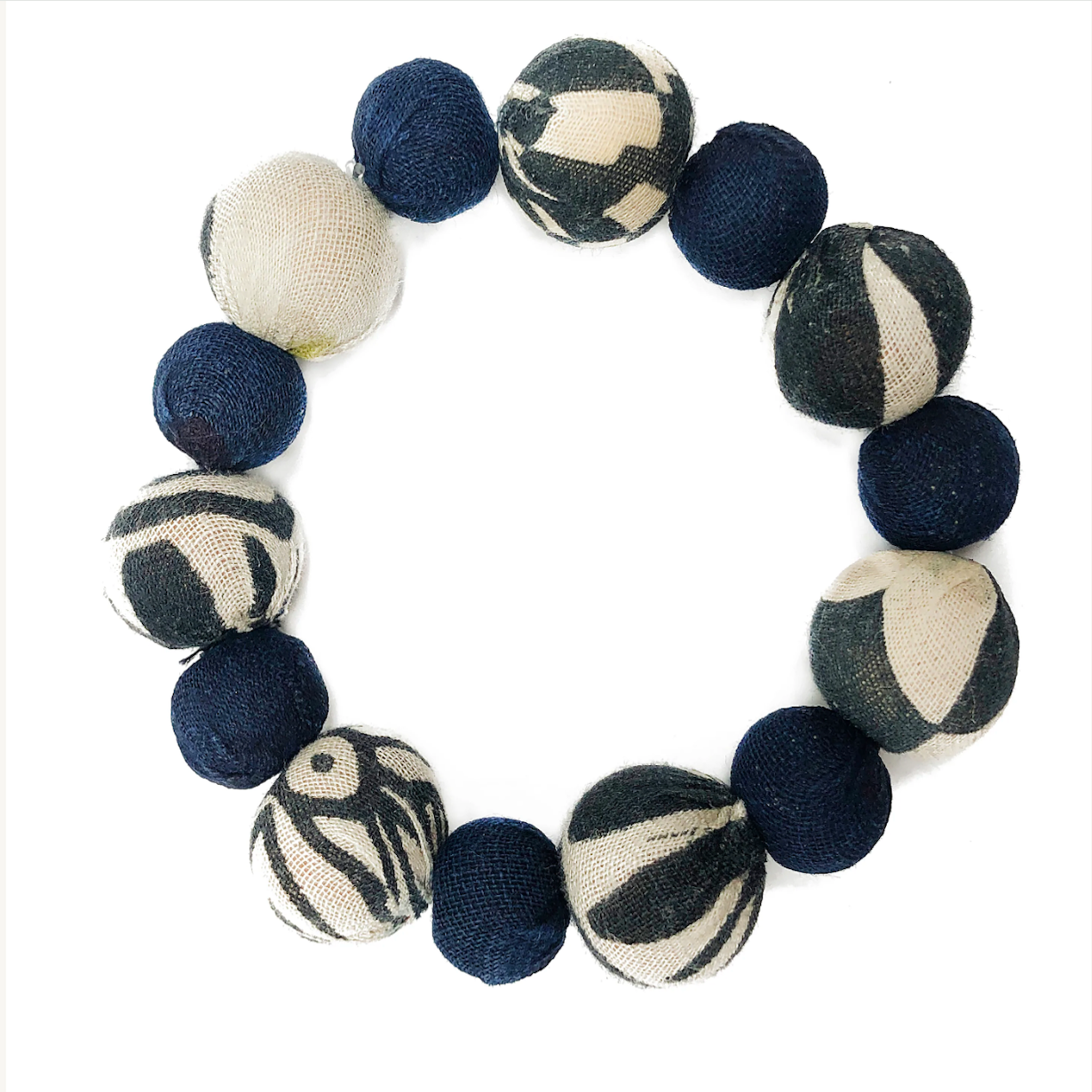 Kantha Bauble Bracelet - Indigo