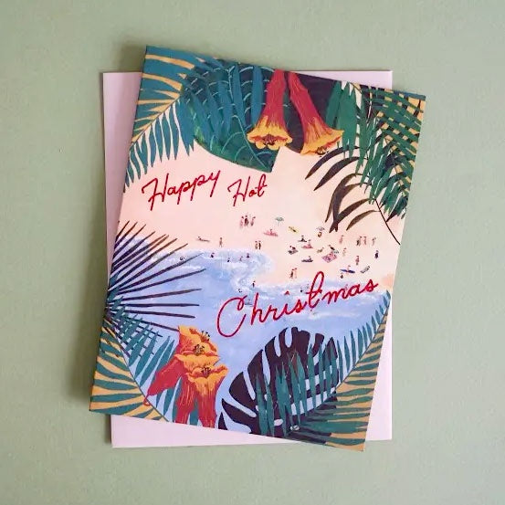 Happy Hot Christmas at the Beach Card