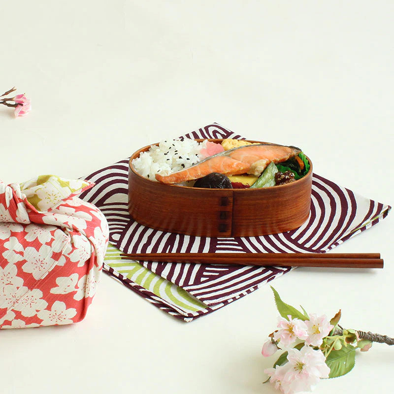 Furoshiki - Reversible Knot - Purple + Green