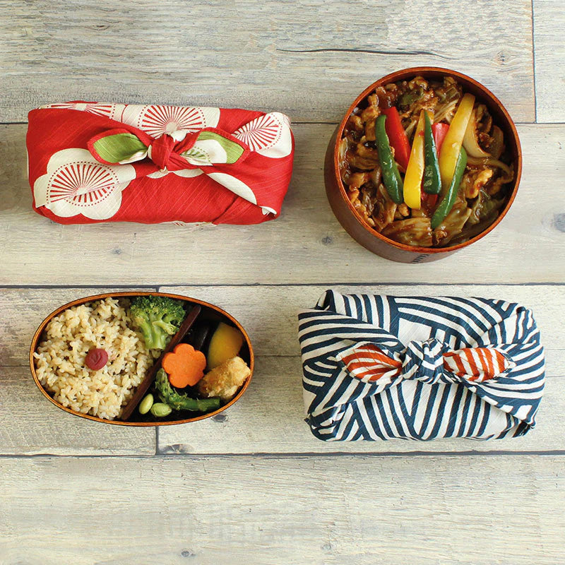 Furoshiki - Reversible Knot - Blue + Orange