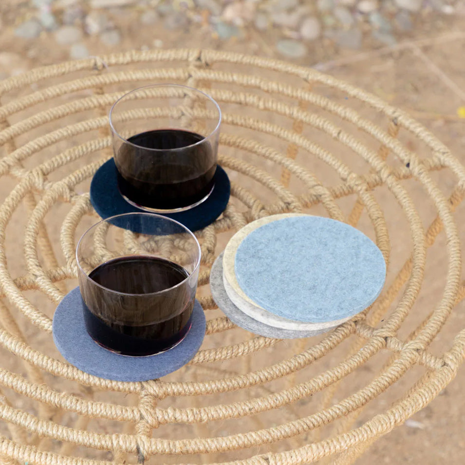 Round Felt Coaster Set - Eclipse