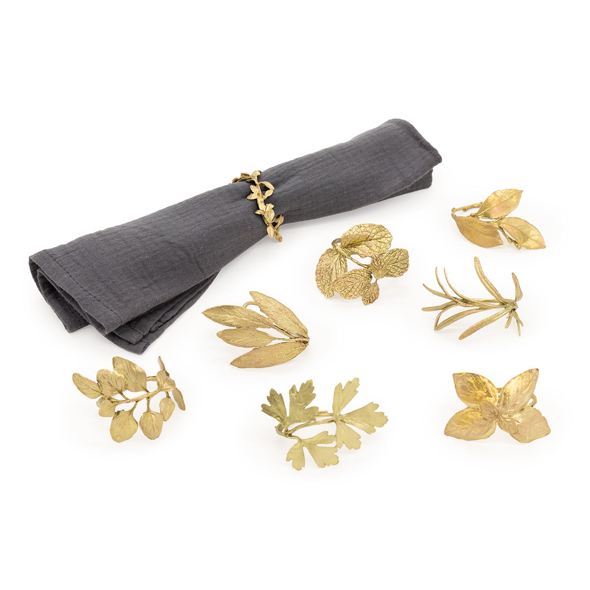 Herb Napkin Rings - Gold