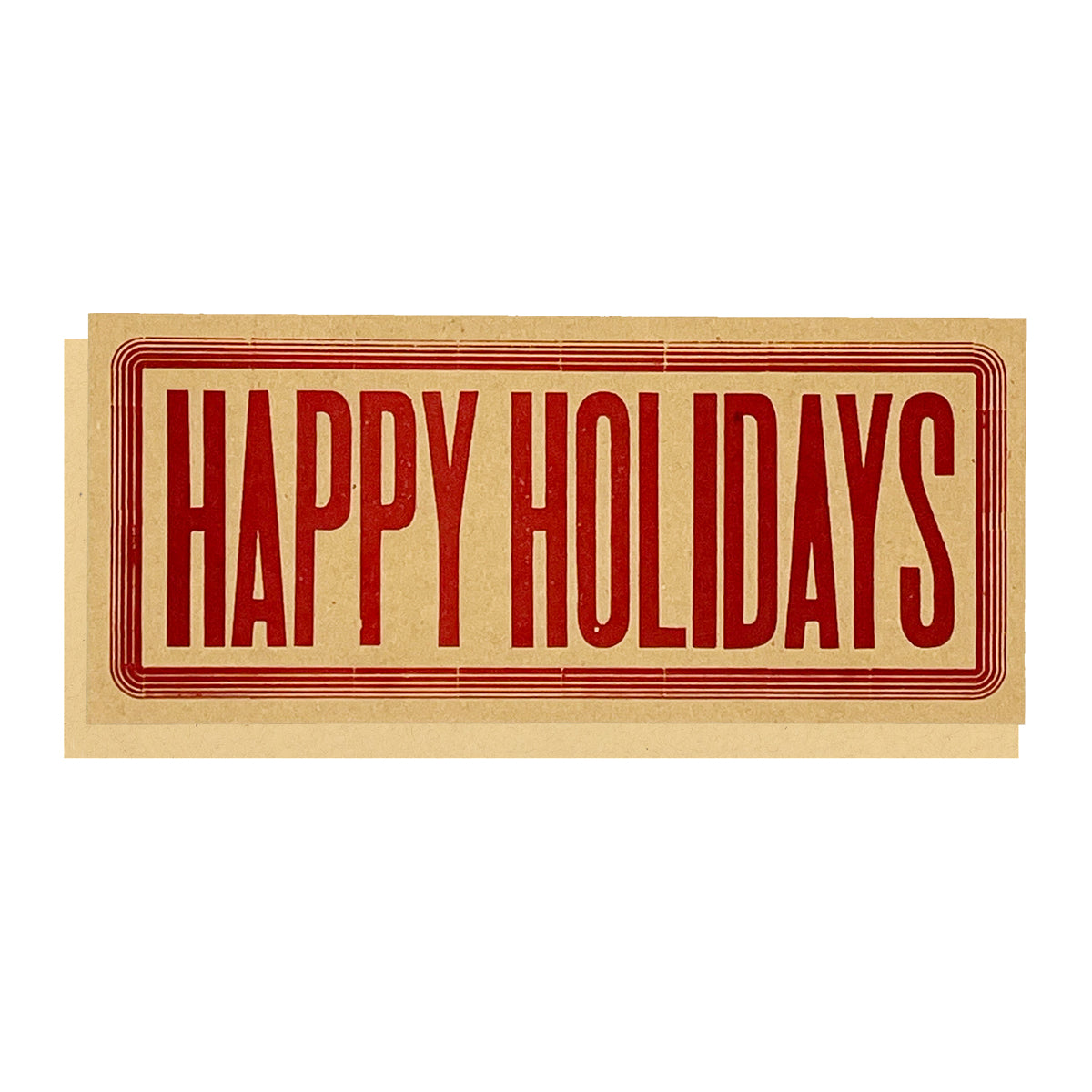 Happy Holidays Letterpress Card