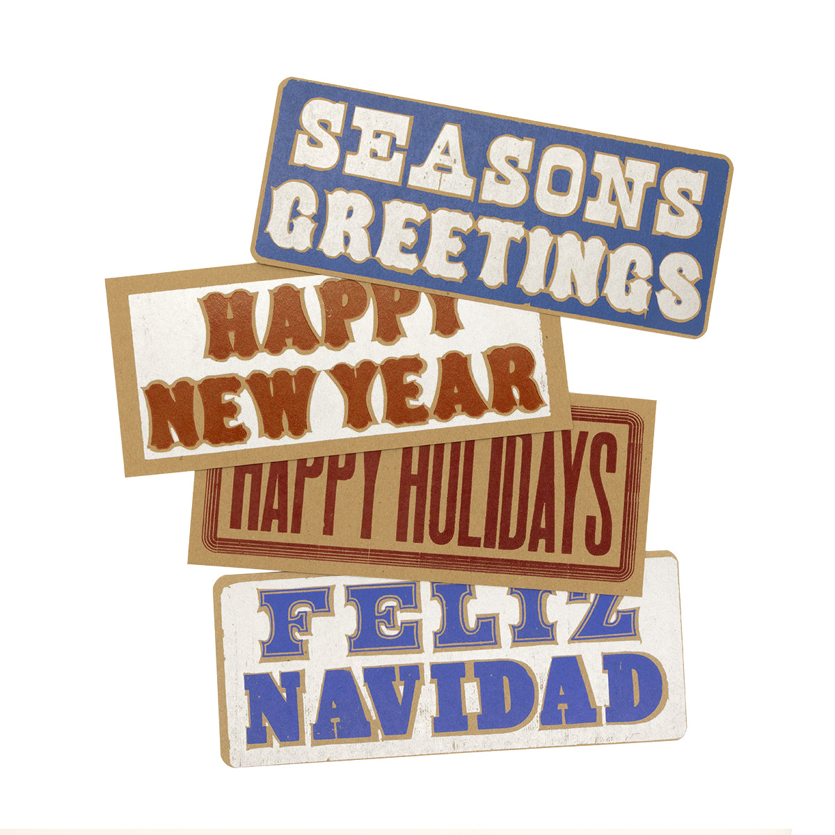 Letterpress Holiday Card Assortment (12 pack)