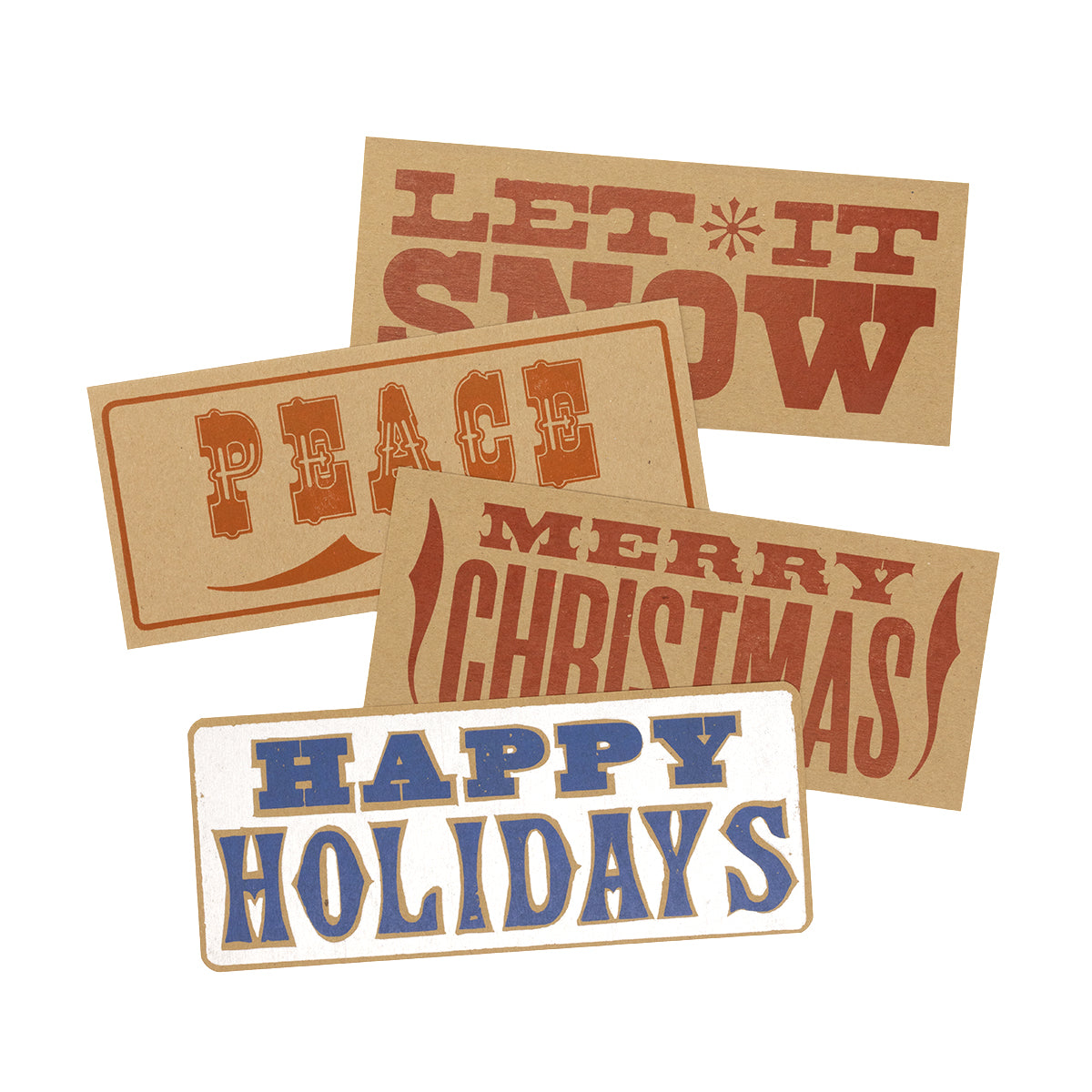 Letterpress Holiday Card Assortment (12 pack)