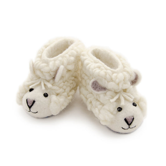 Felted Sheep Slippers - Baby and Toddler