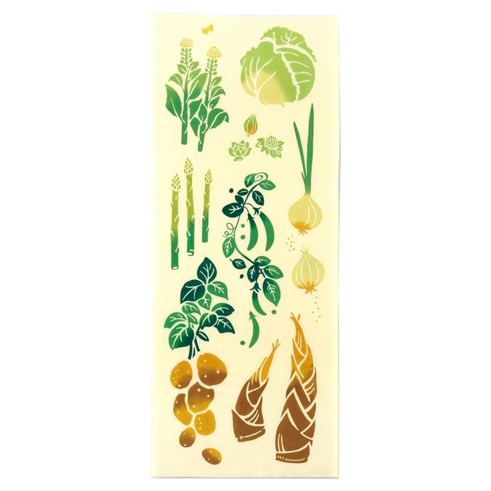 Tenugui Utility Cloth - Spring Vegetables