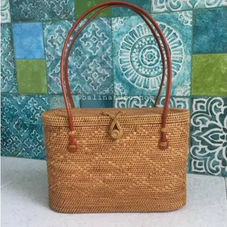 Ata Vine Tote with Leather Straps