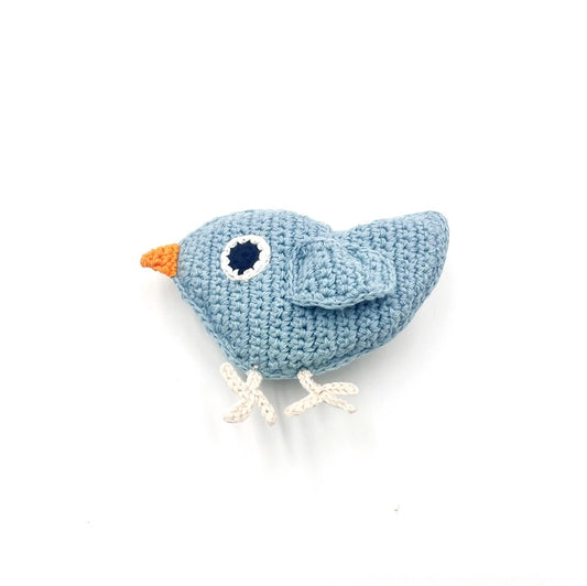 Crocheted Bird Baby Rattle