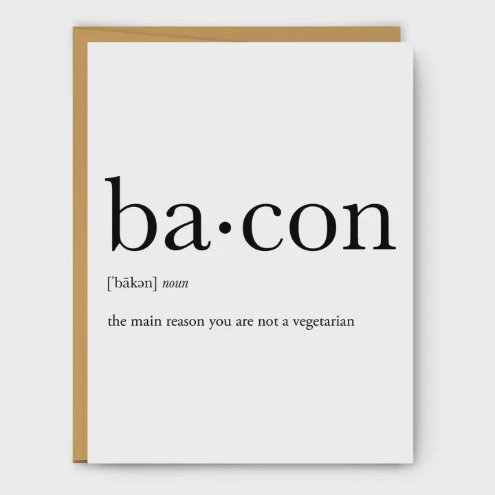 Bacon Definition Card