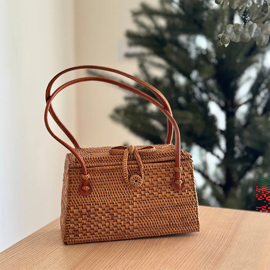 Bali Rattan Handbag - Maya