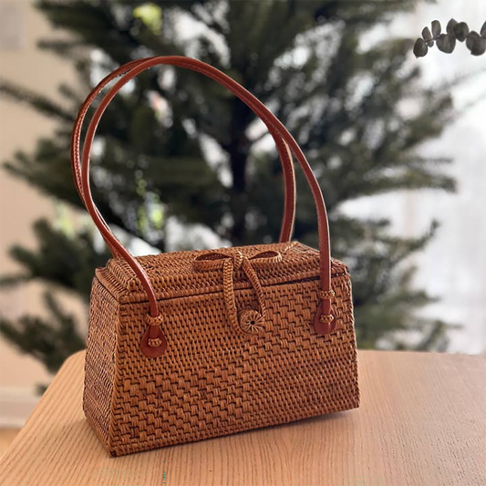 Bali Rattan Handbag - Maya