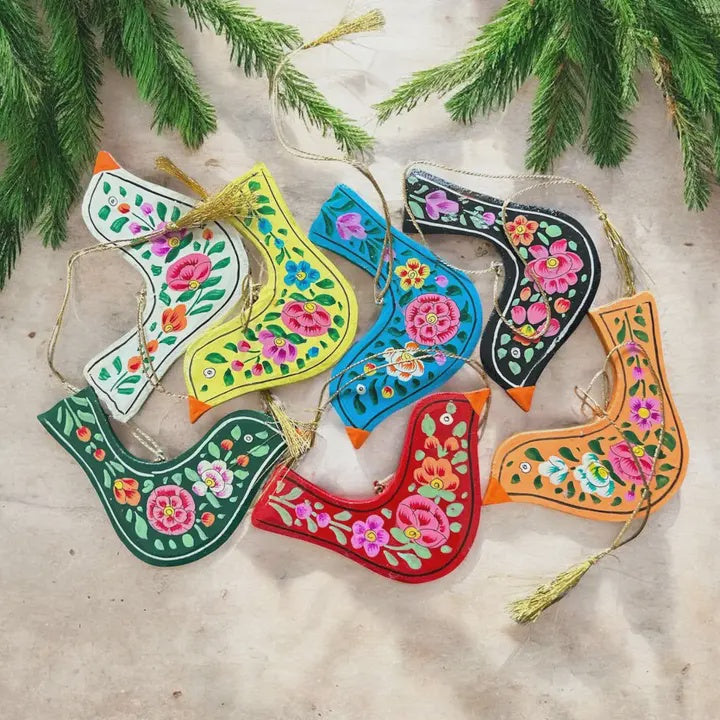 Handpainted Bird Ornaments