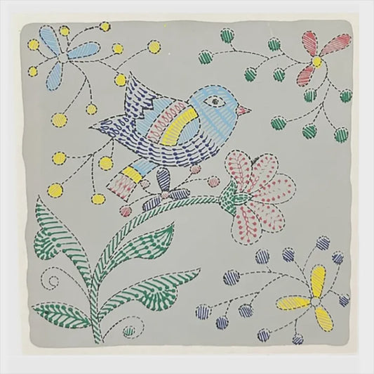 Bird on a Flower Greeting Card
