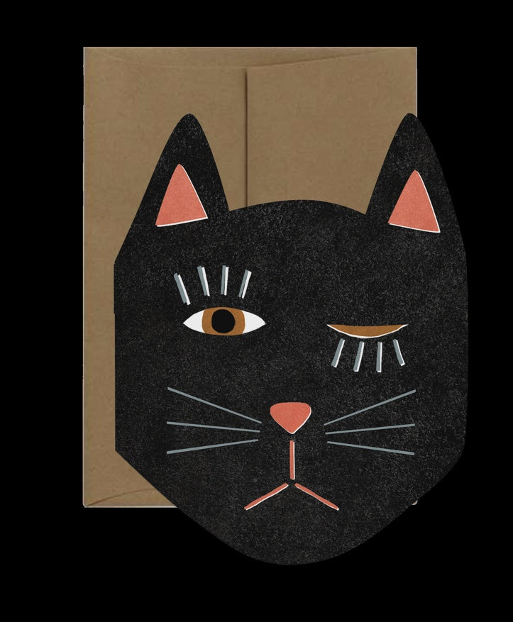 Black Cat Blink Card