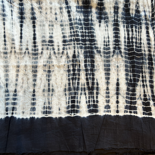Sarong Cotton Tie Dye - black+white