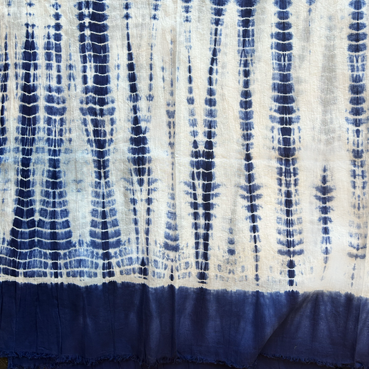 Sarong  Cotton Tie Dye - indigo+white