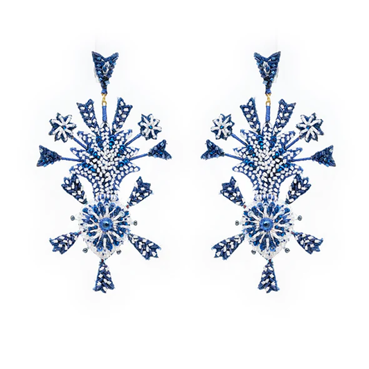 Blue Vow Heart Earrings