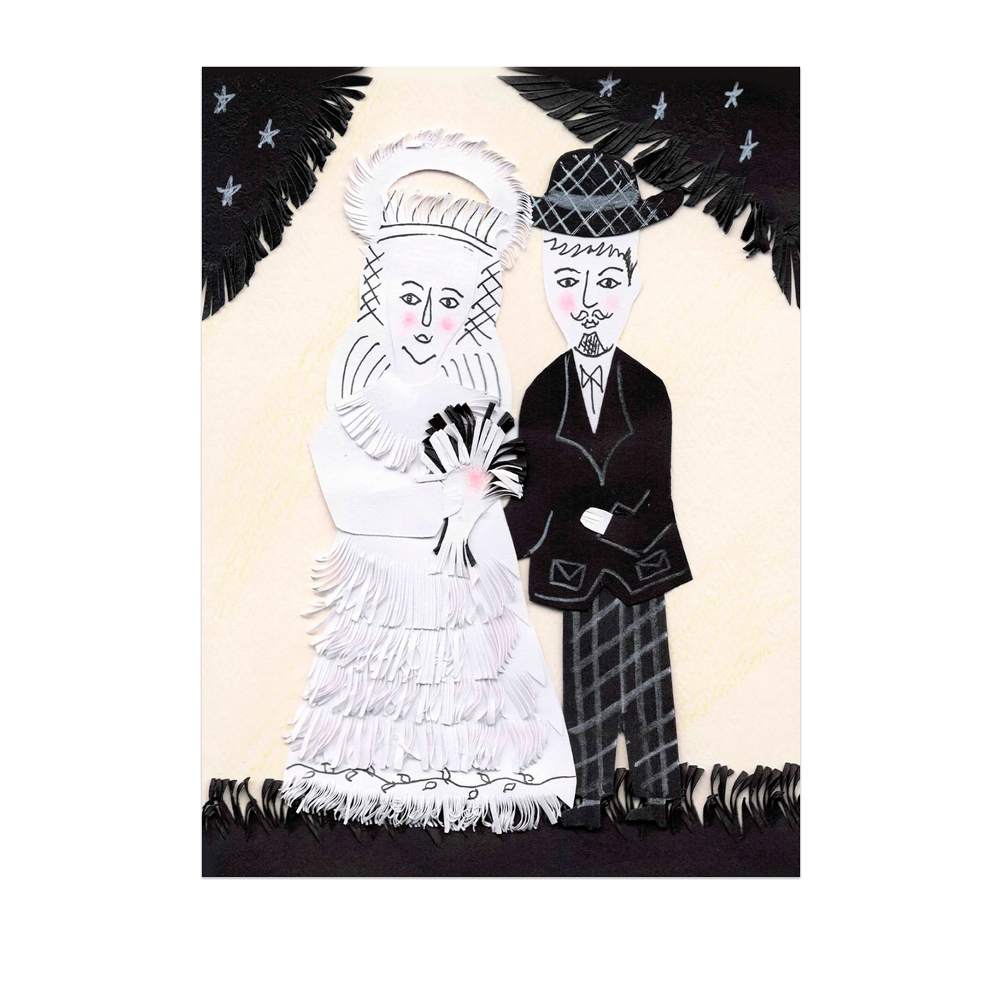 J. Borges Postcard - Wedding Couple