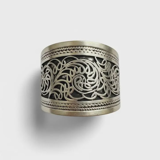 Silver Filigree Stacking Ring