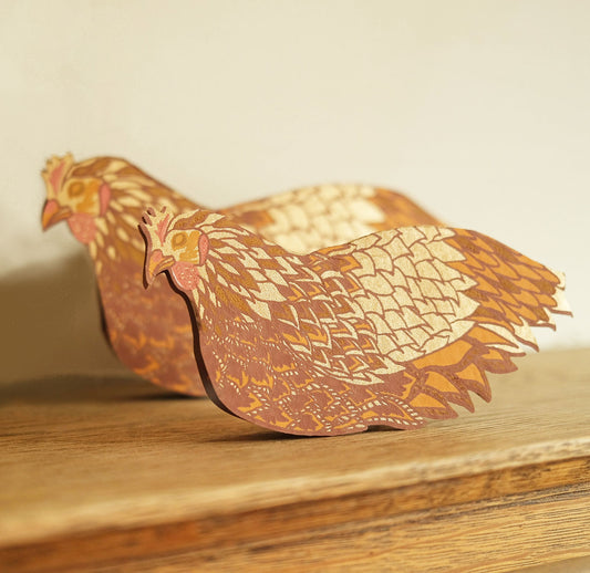 Handprinted Card - Chicken