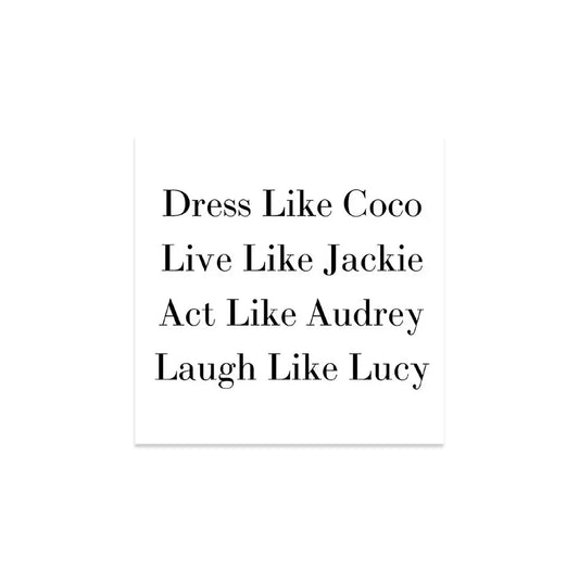 Coco, Jackie, Audrey, and Lucy - Greeting Card