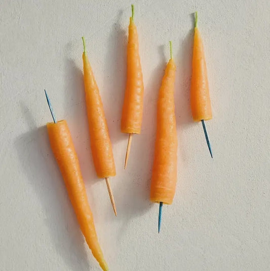 Beeswax Carrot Birthday Candles
