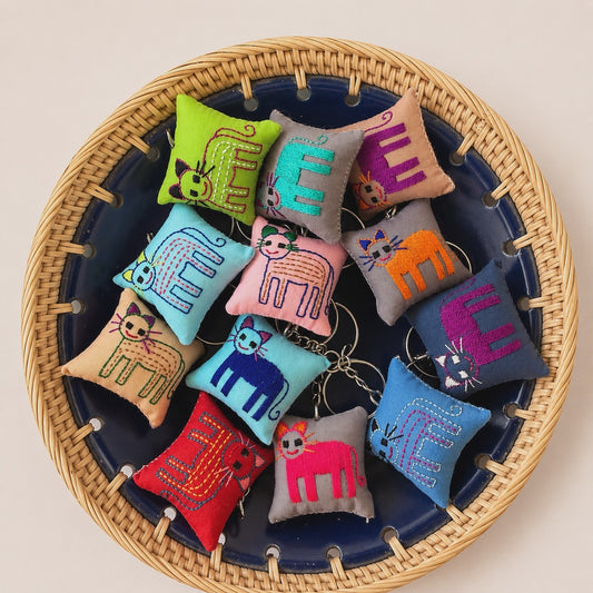 Hand Embroidered Chalee Keyrings