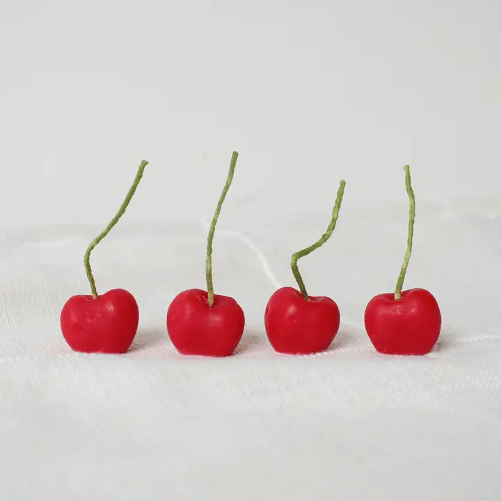 Beeswax Cherry Birthday Candles