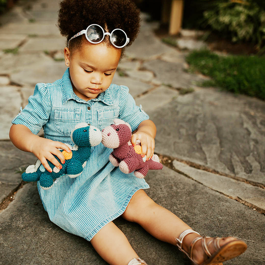 Stegosaurus Plush Dino - Petrol Blue