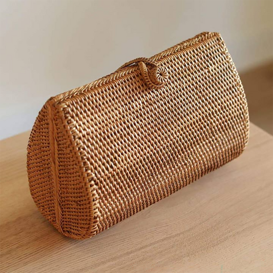 Bali Rattan Envelope Clutch