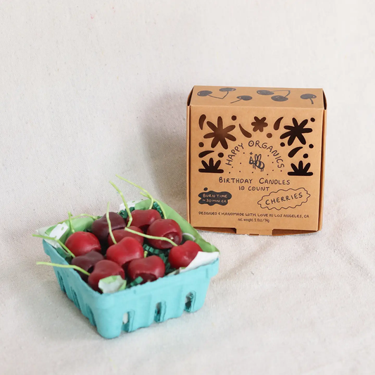 Beeswax Cherry Birthday Candles