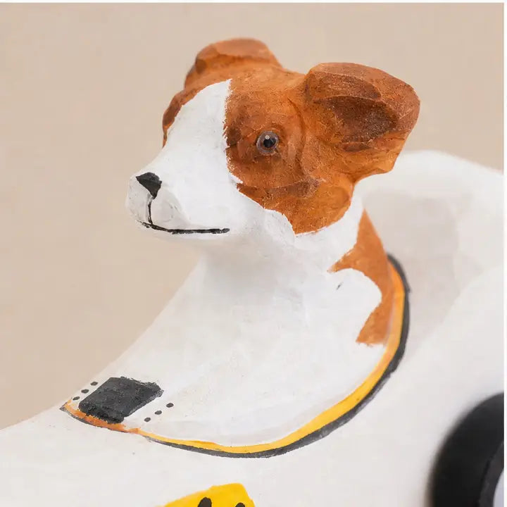 Handcarved Wooden Animals in Cars