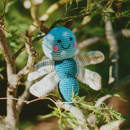 Crocheted Winged Dragonfly Rattle