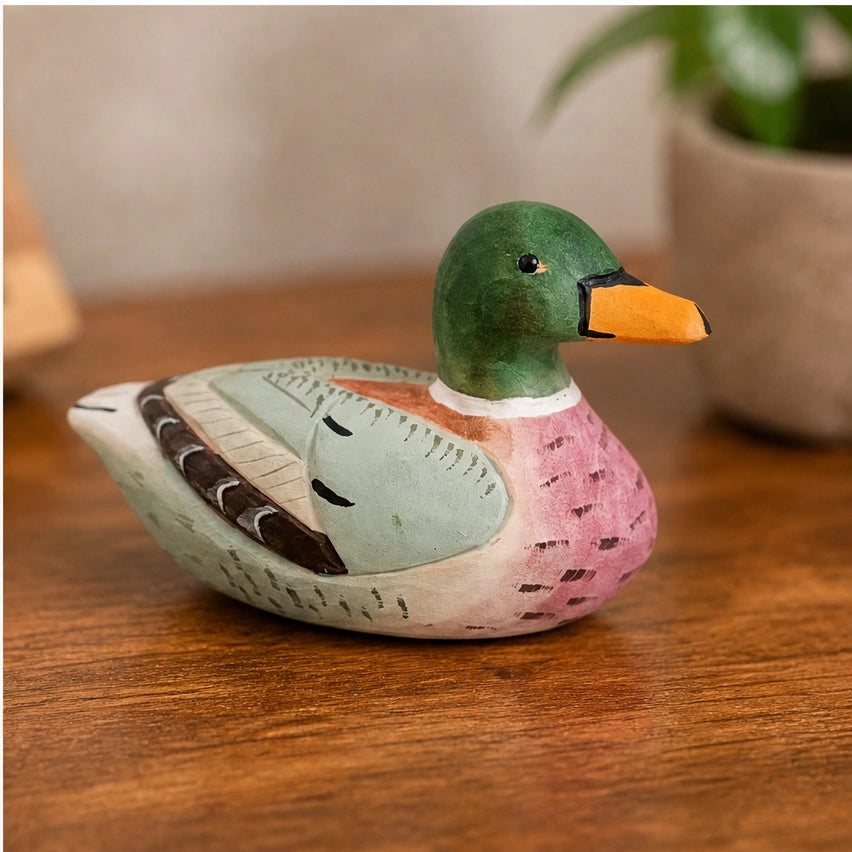Handcarved Painted Duck