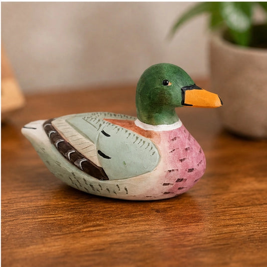 Handcarved Painted Duck