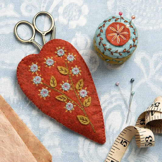 Scissors Pouch and Mini Pin Cushion Embroidery Kit
