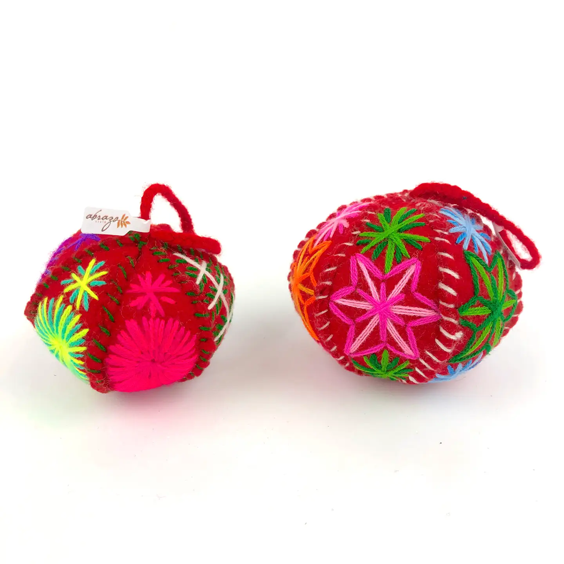 Embroidered Round Ornaments