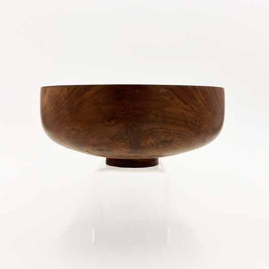 Large Walnut Bowl by Ena Dubnoff