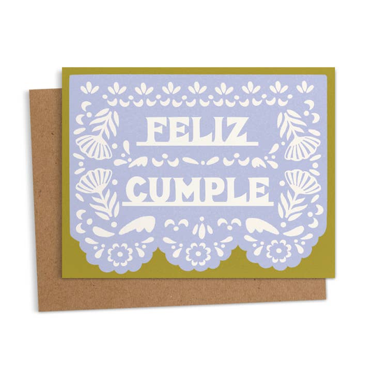 Feliz Cumple Papel Picado Card