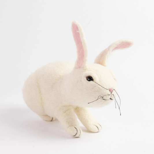 White Felt Bunny - assorted