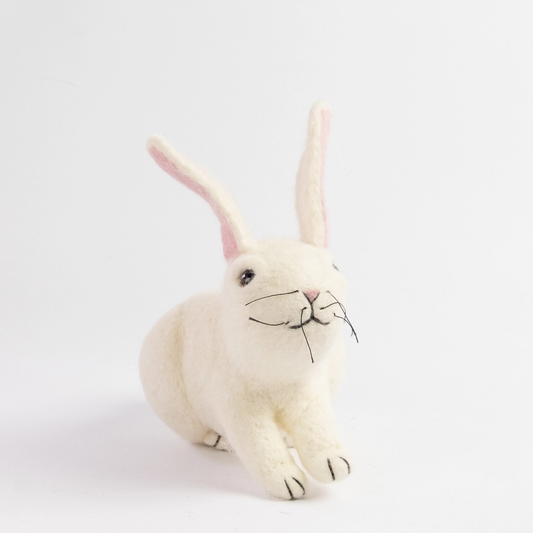 White Felt Bunny - assorted