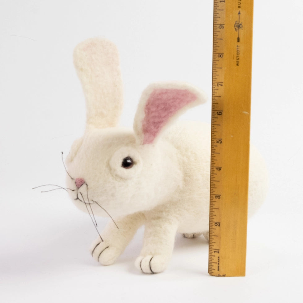 White Felt Bunny - assorted