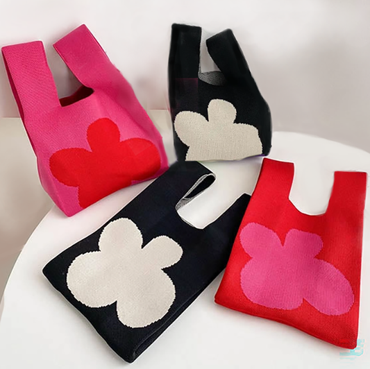 Flower Knit Totes