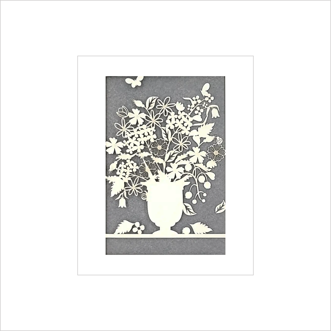 Vase of Flowers Laser Cut Card