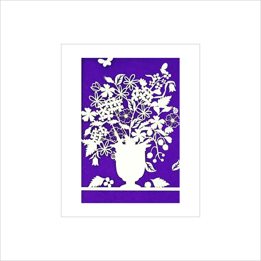 Vase of Flowers Laser Cut Card